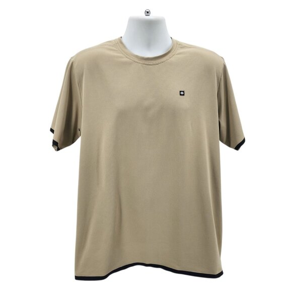 686 Mens Large Shirt Mesh Recycled Polyester Tan Stretch Athleisure Activewear - Picture 8 of 8